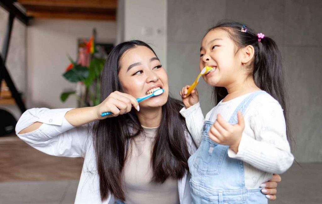 Brushing your teeth